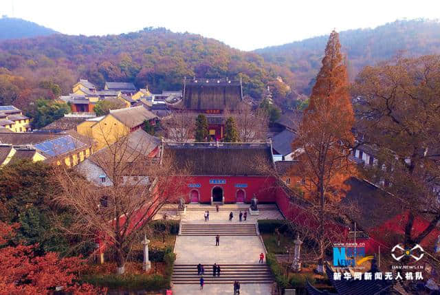 航拍金陵古栖霞寺 赏六朝名寺胜景