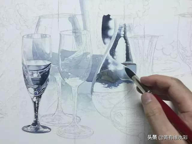 葡萄美酒夜光杯，102张超详细作画过程！