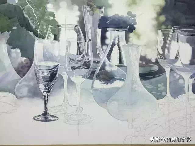 葡萄美酒夜光杯，102张超详细作画过程！