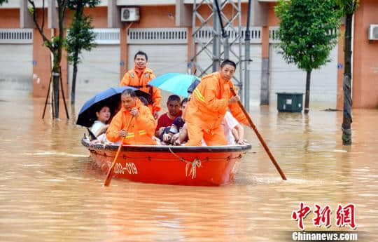 强降雨致福建省浦城县城区大面积内涝