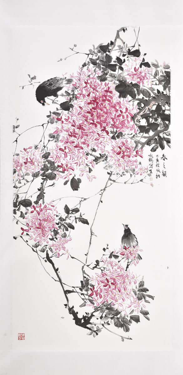 草树知春不久归，百般红紫斗芳菲，画家张咏梅作品欣赏