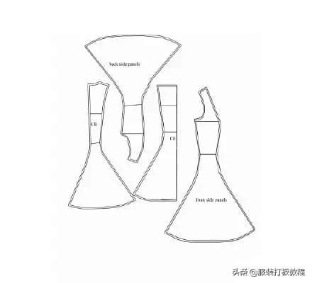 新手裁剪入门一步一步教你画公主线连衣裙