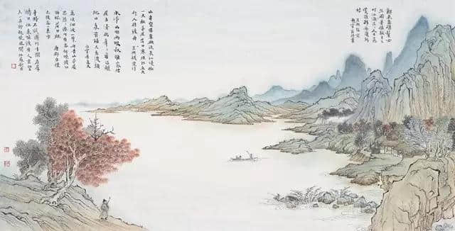 回首湖山丨吴钊国画青烟绿水