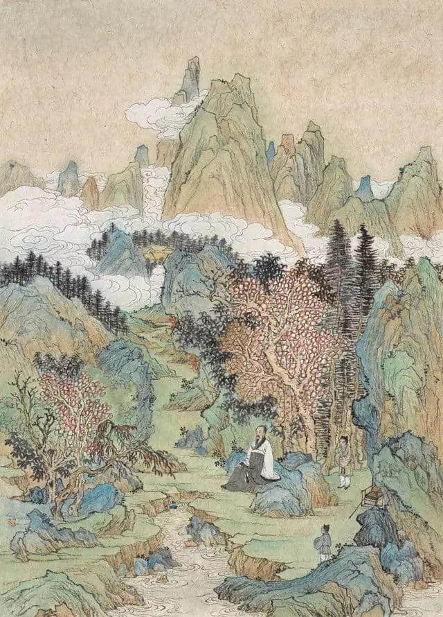 回首湖山丨吴钊国画青烟绿水