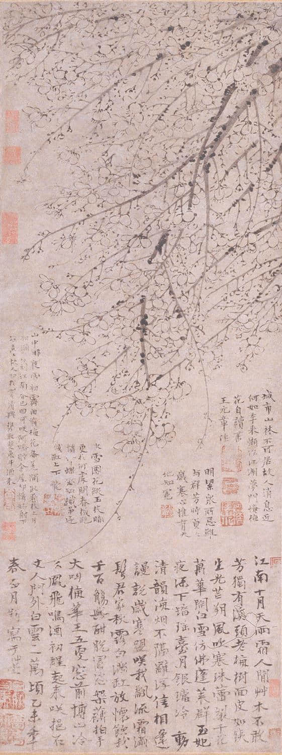 画梅一绝，清代小说家吴敬梓心中的完美人物-元代画家王冕