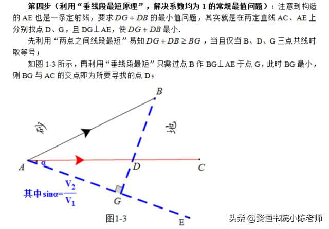 胡不归问题模型及其应用，经典题型，看到就收藏