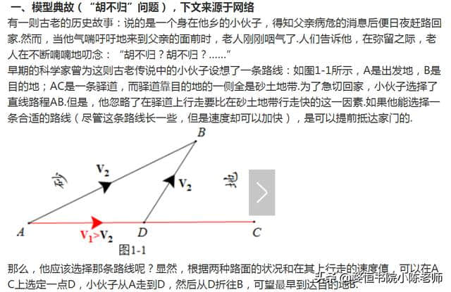 胡不归问题模型及其应用，经典题型，看到就收藏