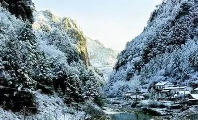 『诗词赏析』：山窗寒夜时，听雪洒竹林《名山胜景美雪图请珍藏》