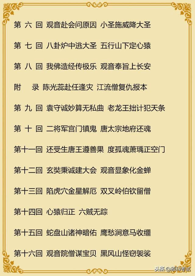 中国四大名著主题阅读 文学必考知识 建议收藏