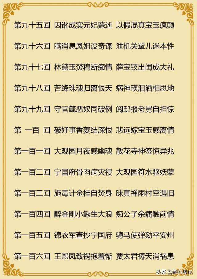 中国四大名著主题阅读 文学必考知识 建议收藏