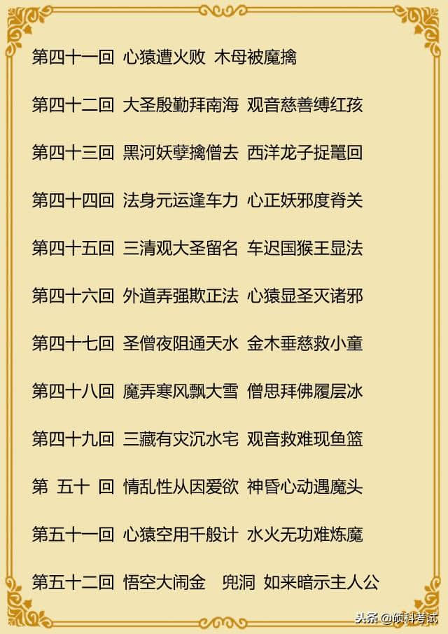 中国四大名著主题阅读 文学必考知识 建议收藏