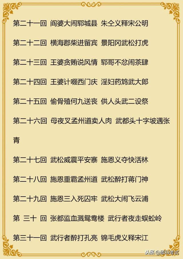 中国四大名著主题阅读 文学必考知识 建议收藏