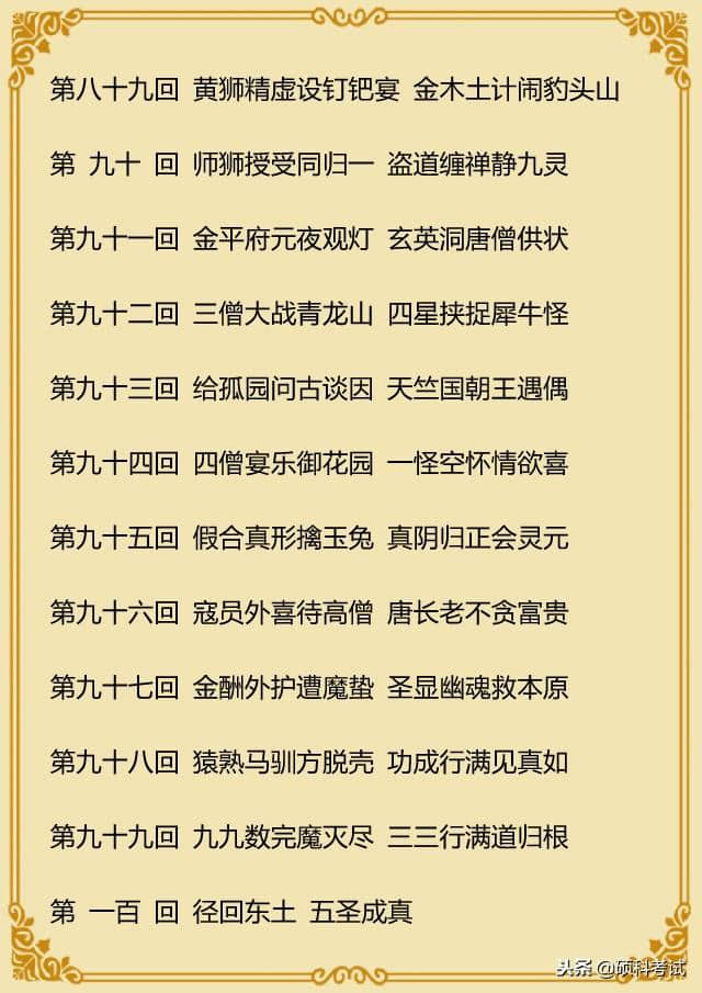 中国四大名著主题阅读 文学必考知识 建议收藏