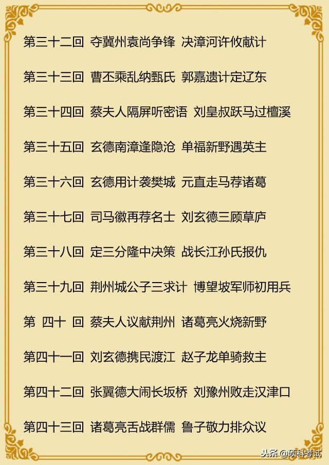 中国四大名著主题阅读 文学必考知识 建议收藏