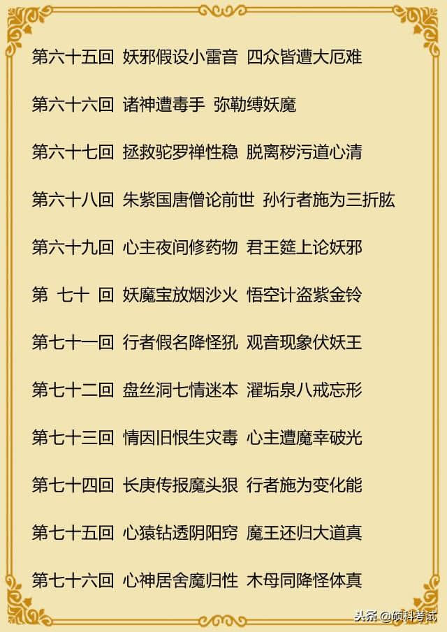 中国四大名著主题阅读 文学必考知识 建议收藏