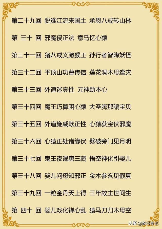 中国四大名著主题阅读 文学必考知识 建议收藏