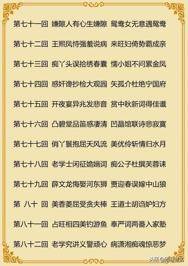 中国四大名著主题阅读 文学必考知识 建议收藏