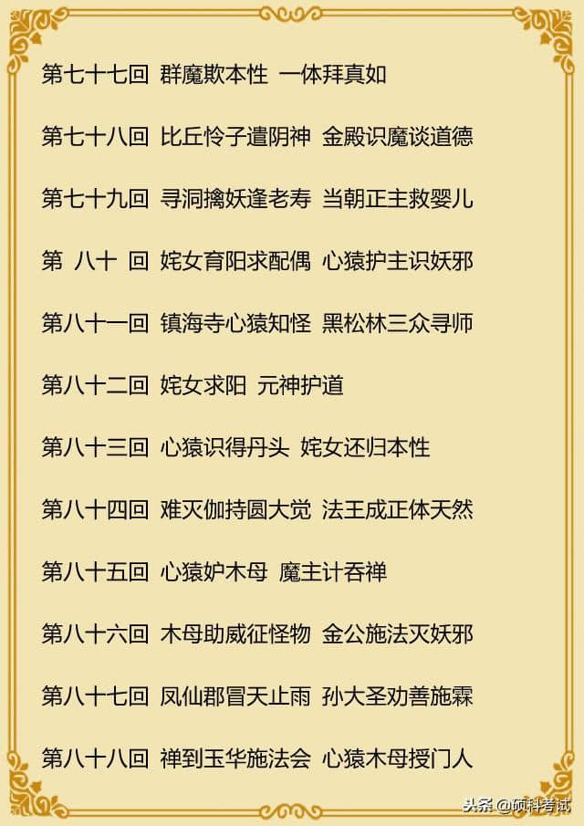 中国四大名著主题阅读 文学必考知识 建议收藏