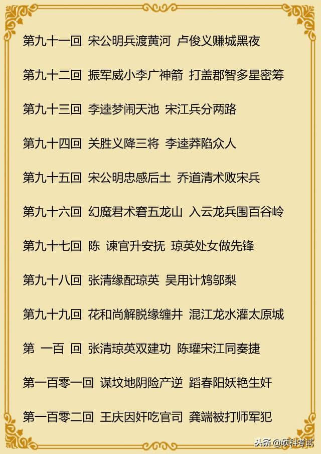 中国四大名著主题阅读 文学必考知识 建议收藏