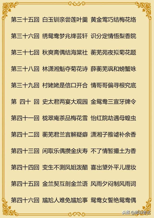 中国四大名著主题阅读 文学必考知识 建议收藏