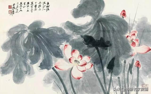 荷叶罗裙一色裁，芙蓉向脸两边开——张大千画荷（一）