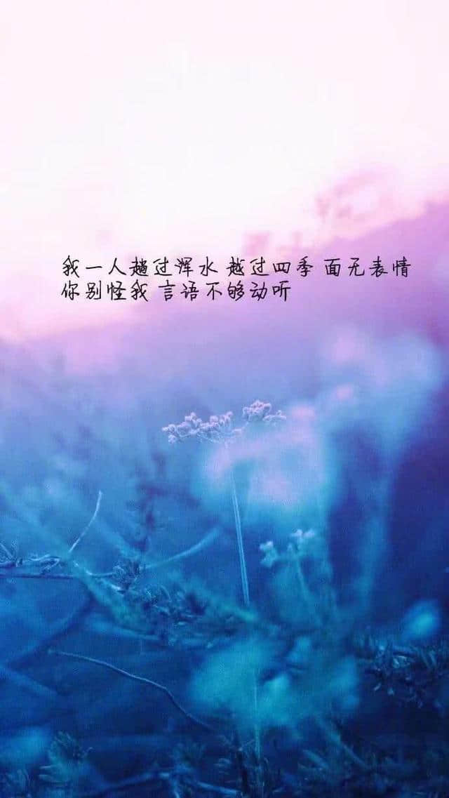 “愿我们在各自看不见的地方各自安好”