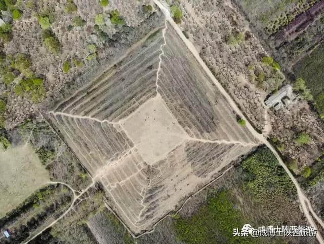 200米空中俯瞰，西安这个皇后陵或许是西汉帝陵中最规整的？