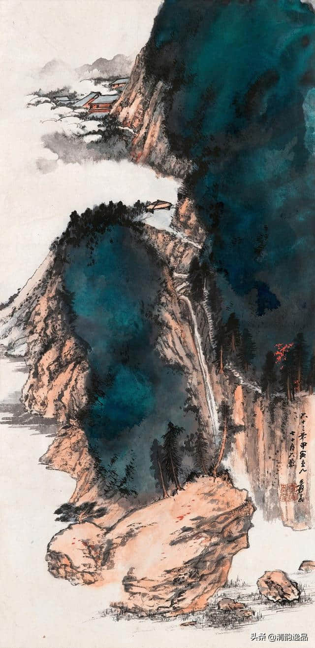 中国画大师张大千泼墨山水欣赏 高清