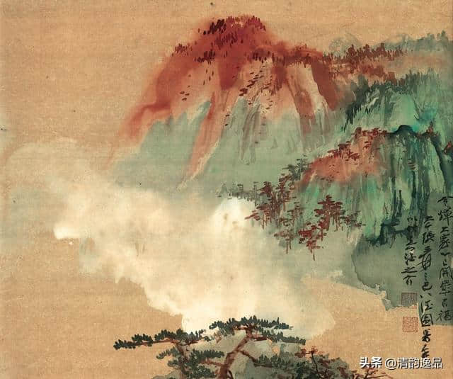 中国画大师张大千泼墨山水欣赏 高清