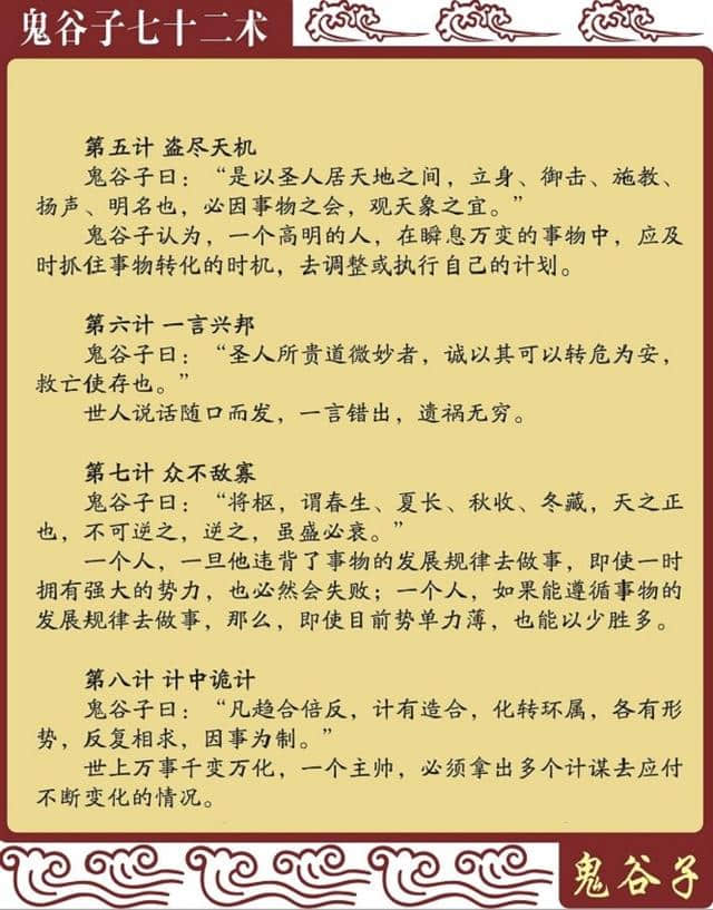 鬼谷子七十二术（原文+译文）