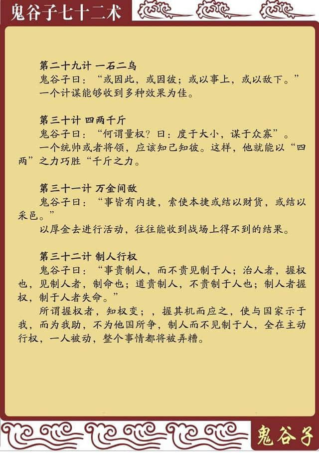 鬼谷子七十二术（原文+译文）