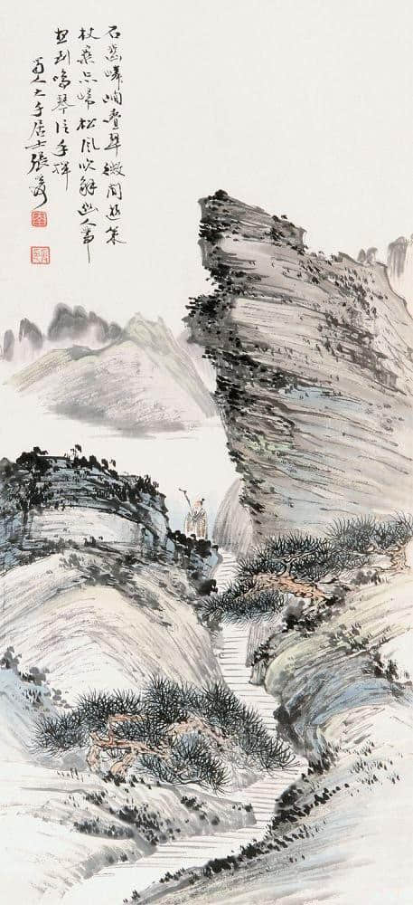 张大千山水画