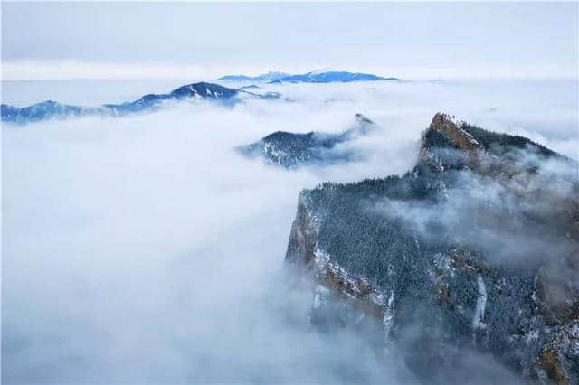 岁月里值得等待的美景，贺兰山上雪纷飞~