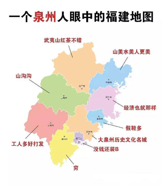 如果福建是一个班级！那么各地级市在班里都是什么职务呢？