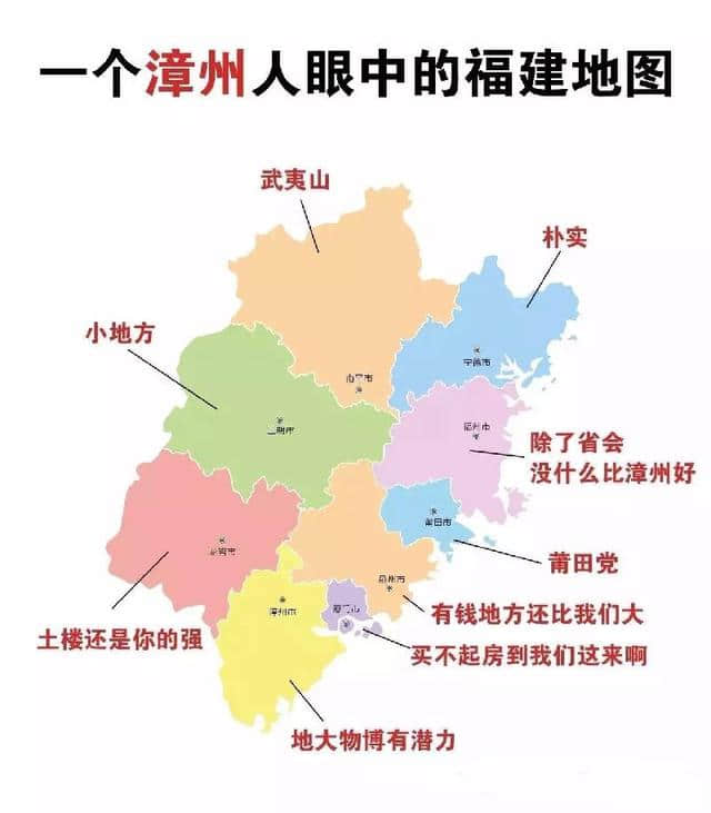 如果福建是一个班级！那么各地级市在班里都是什么职务呢？