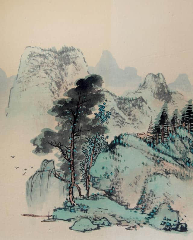 诗画鉴赏44：诗—破山寺后禅院/常建，画—深山古寺图/祁大寿