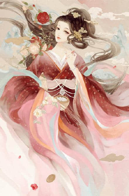 “云想衣裳花想容，春风拂槛露华浓”｜古风插画