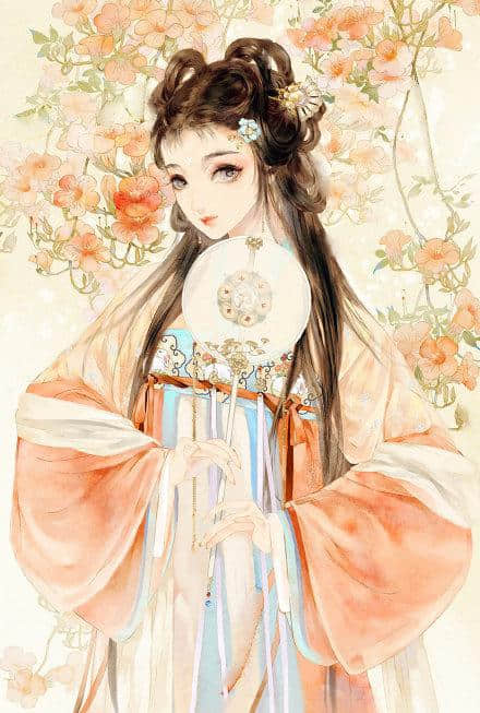 “云想衣裳花想容，春风拂槛露华浓”｜古风插画