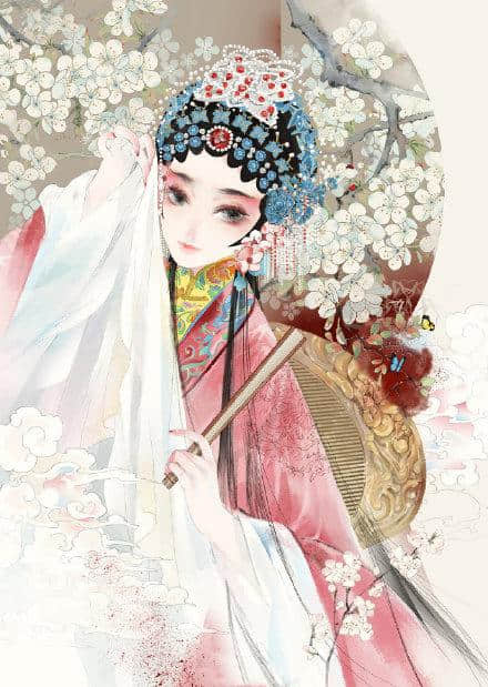 “云想衣裳花想容，春风拂槛露华浓”｜古风插画