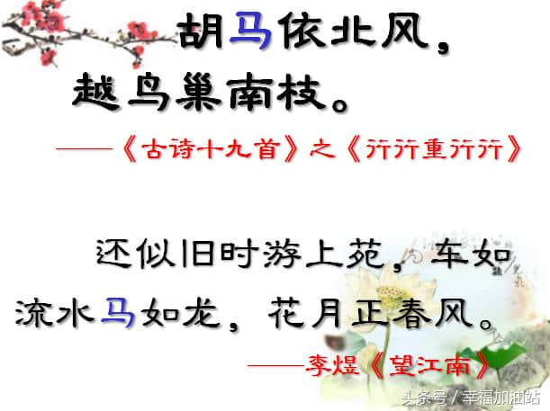 诗词会：飞花令“马”等你来战，小编只记得这10句，你呢