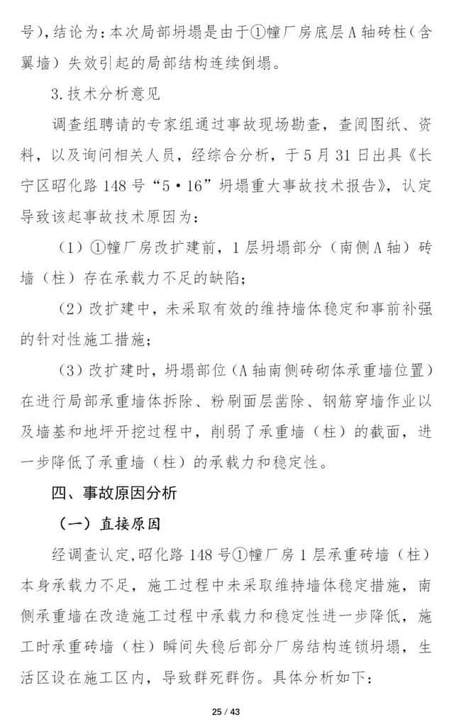 12死13伤！上海市长宁“5·16”坍塌重大事故调查报告公布 8人被移送司法机关！