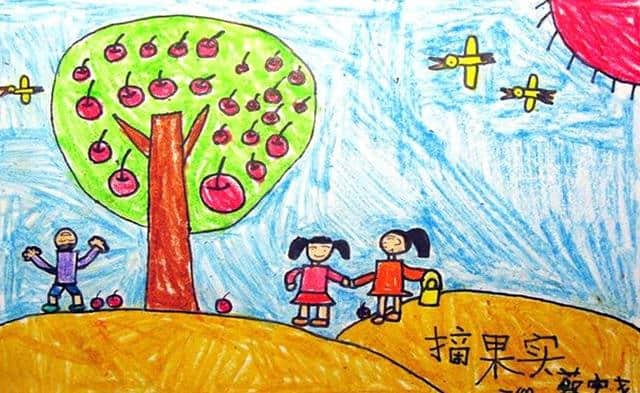 62幅关于秋天来了的儿童画，小朋友作业不用愁了