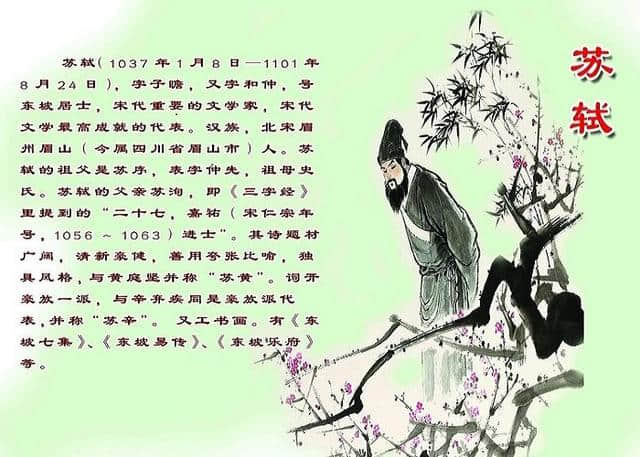 精选苏轼二十首词 每一首都是经典 值得收藏