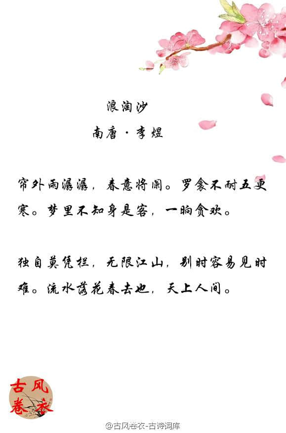 落花无声，你最喜欢哪些带有花的诗词？