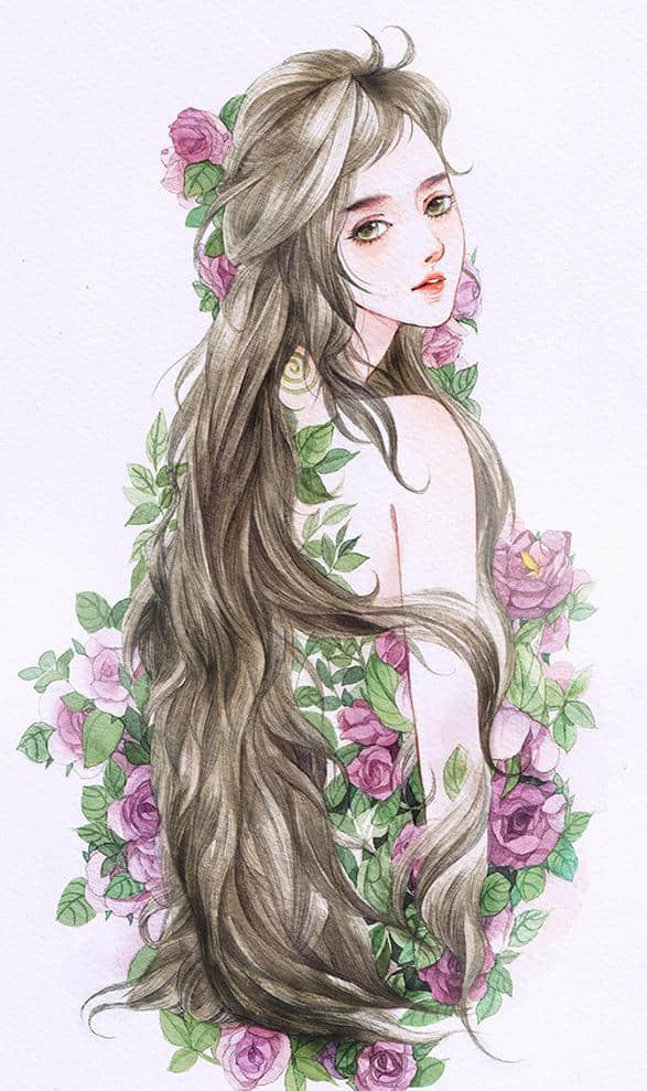 玉树后庭花 唯美古风插画