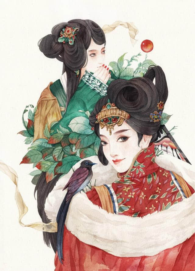 玉树后庭花 唯美古风插画